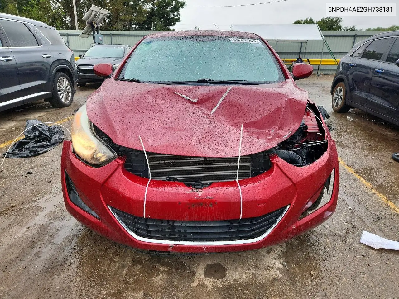 2016 HYUNDAI ELANTRA VIN 5NPDH4AE2GH738181 — фото 5
