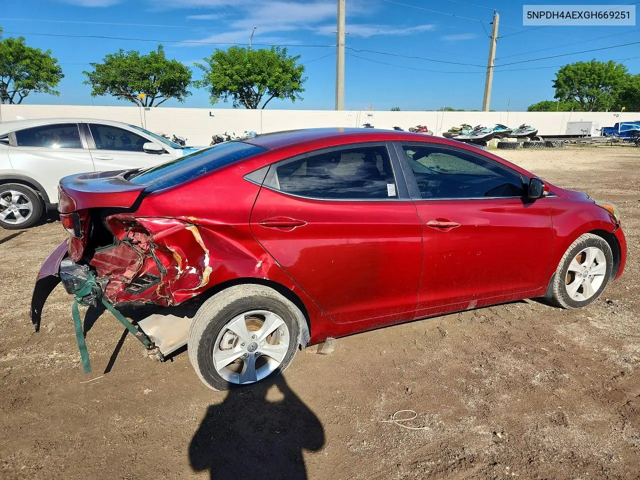 2016 HYUNDAI ELANTRA VIN 5NPDH4AEXGH669255 — фото 3