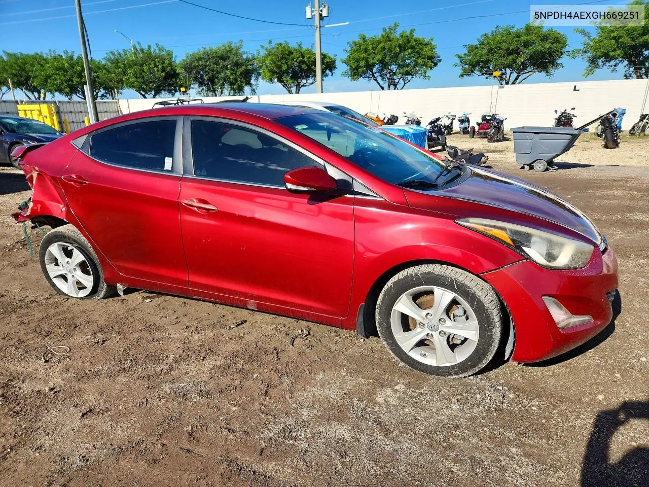 2016 HYUNDAI ELANTRA VIN 5NPDH4AEXGH669255 — фото 4