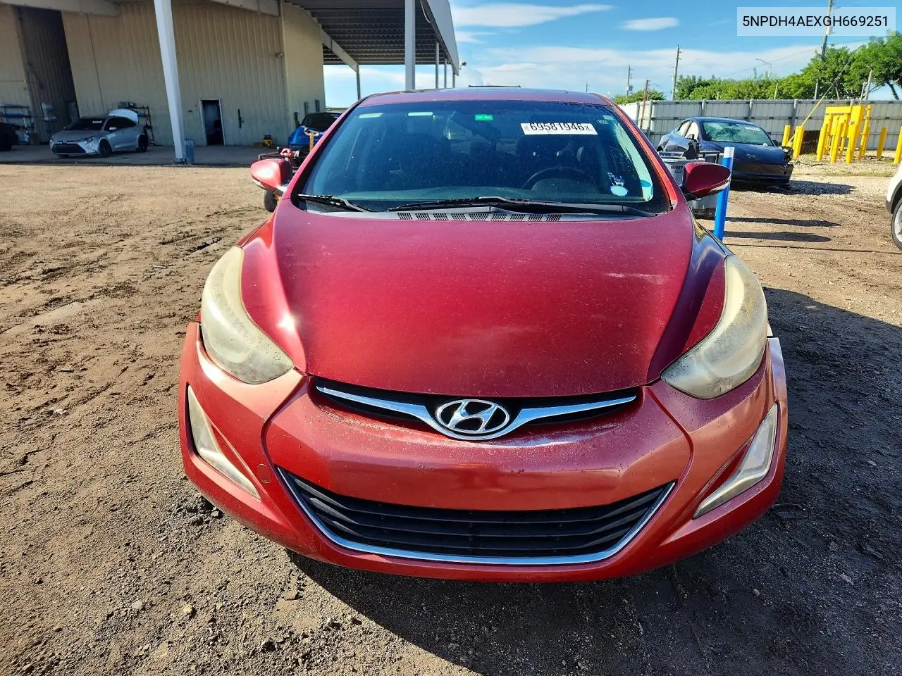 2016 HYUNDAI ELANTRA VIN 5NPDH4AEXGH669255 — фото 5