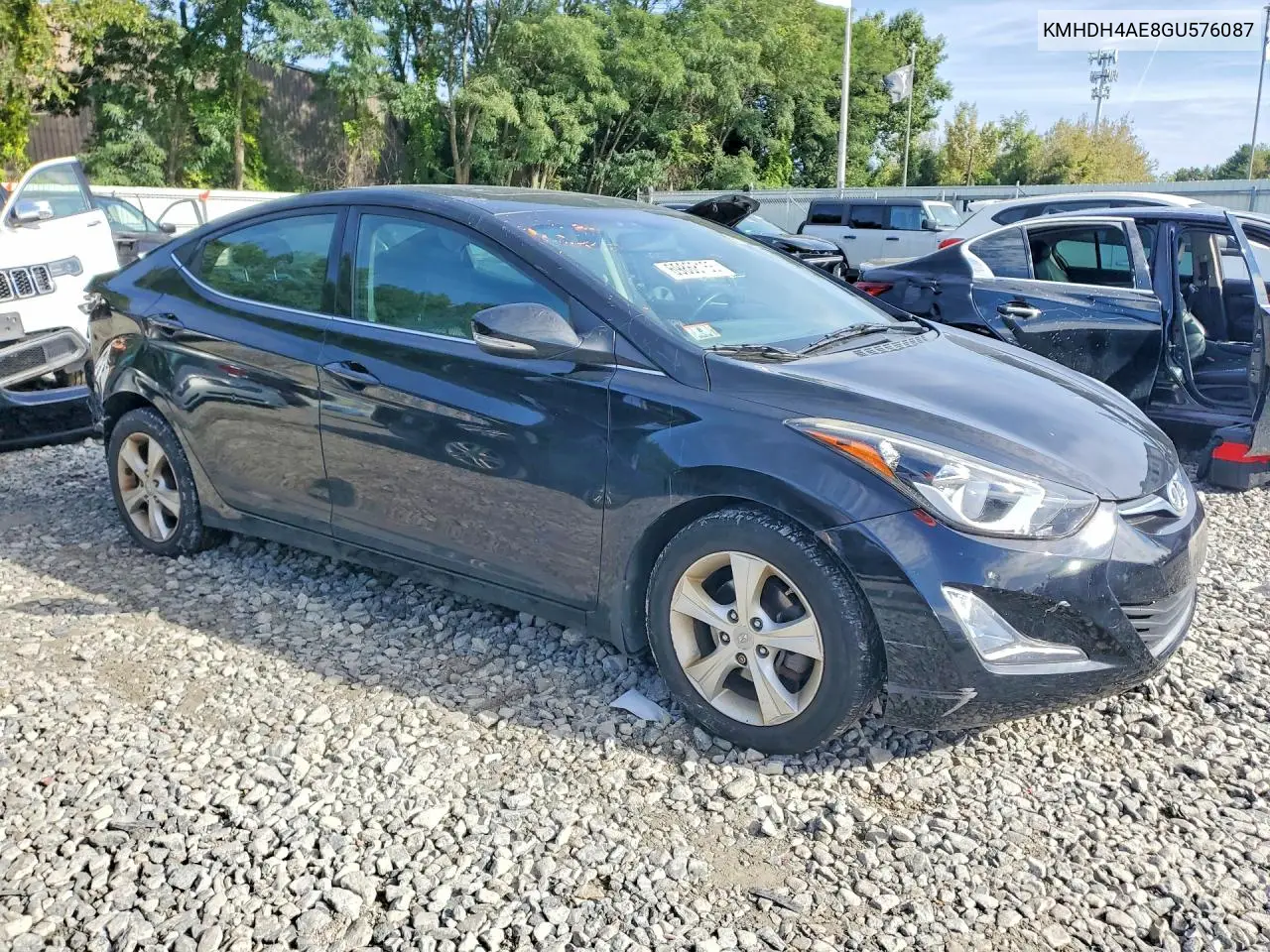 2016 HYUNDAI ELANTRA VIN KMHDH4AE8GU576087 — фото 4