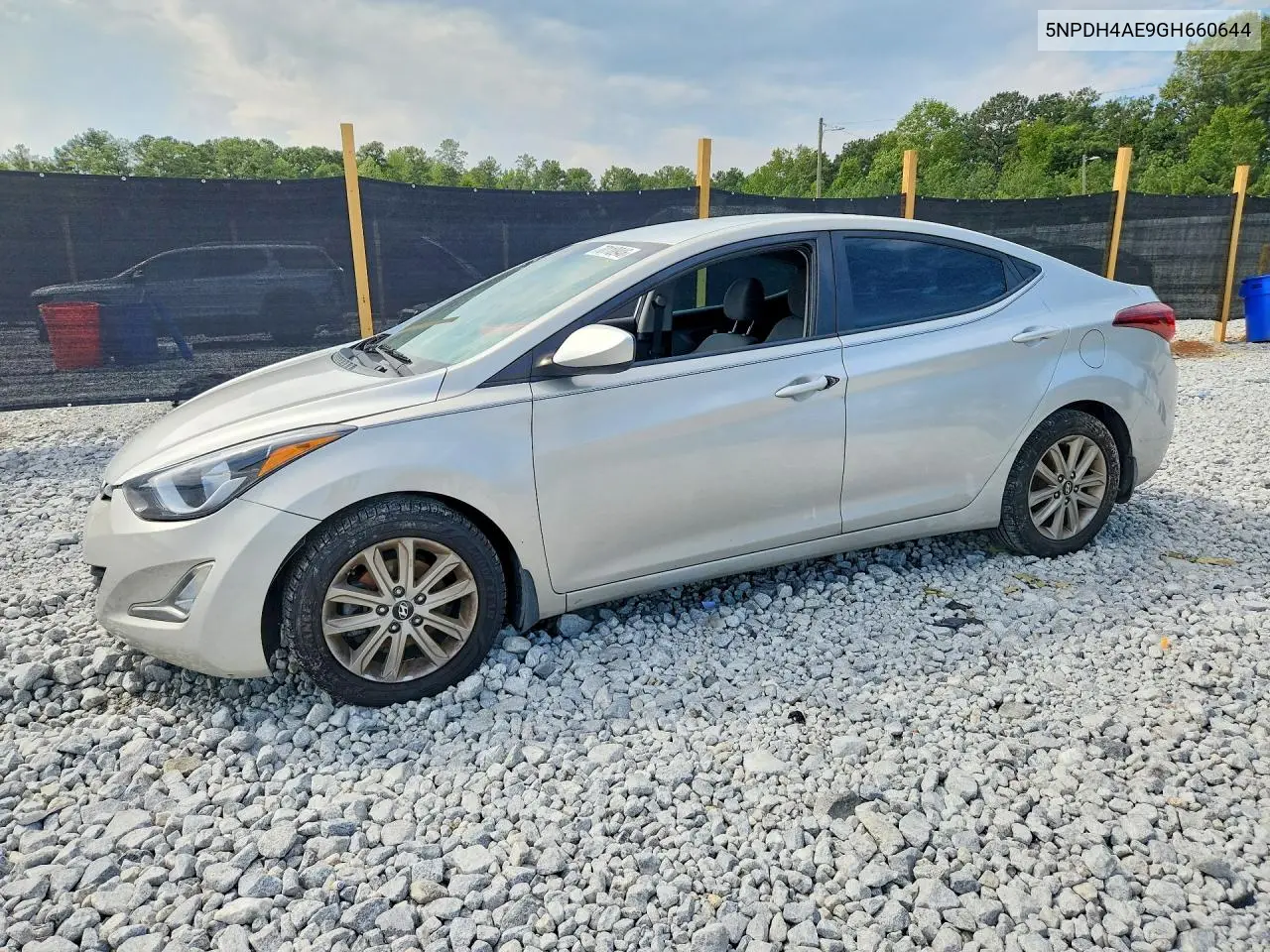HYUNDAI ELANTRA 2016, VIN 5NPDH4AE9GH660644