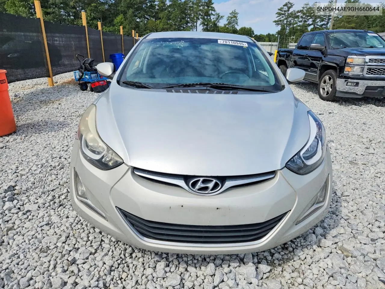 2016 HYUNDAI ELANTRA VIN 5NPDH4AE9GH660644 — фото 5