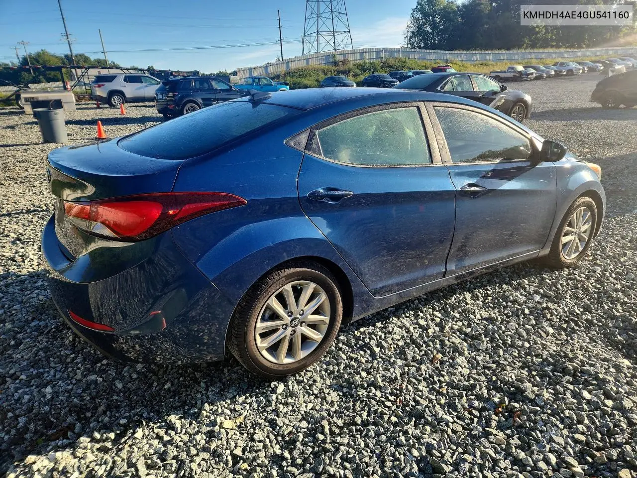 2016 HYUNDAI ELANTRA VIN KMHDH4AE4GU541160 — фото 3