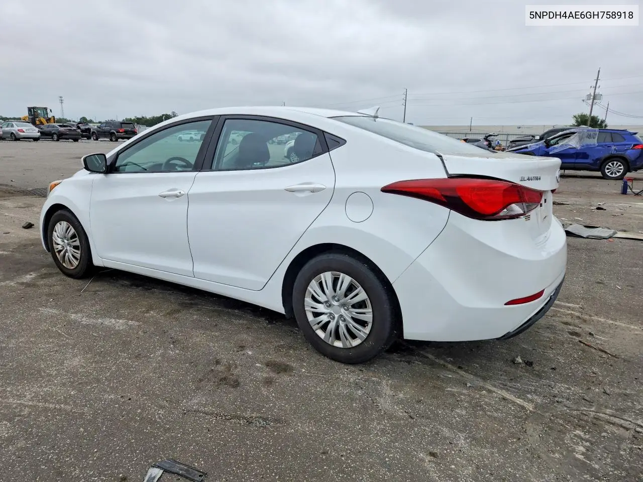 2016 HYUNDAI ELANTRA VIN 5NPDH4AE6GH758918 — фото 2