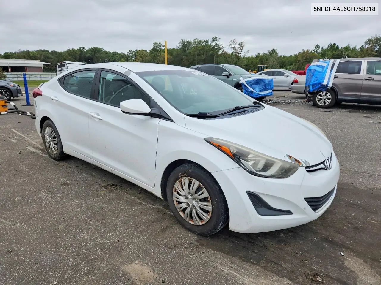 2016 HYUNDAI ELANTRA VIN 5NPDH4AE6GH758918 — фото 4