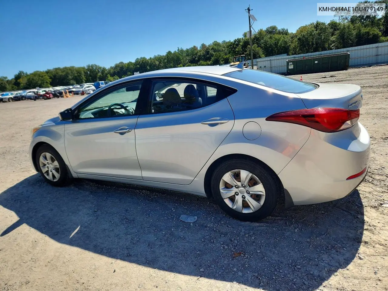 2016 HYUNDAI ELANTRA VIN KMHDH4AE1GU479149 — фото 2