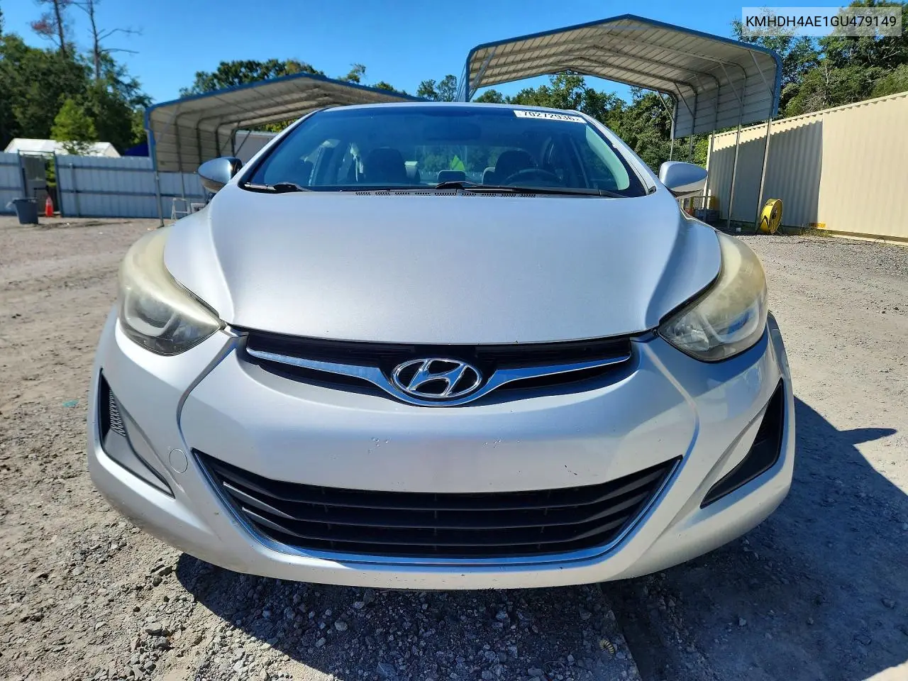 2016 HYUNDAI ELANTRA VIN KMHDH4AE1GU479149 — фото 5