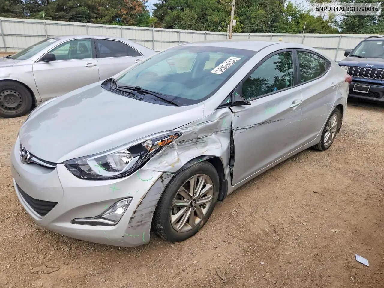 HYUNDAI ELANTRA 2016, VIN 5NPDH4AE3GH790046
