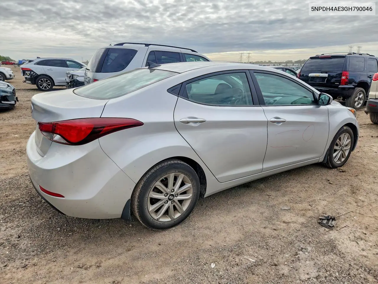 2016 HYUNDAI ELANTRA VIN 5NPDH4AE3GH790046 — фото 3