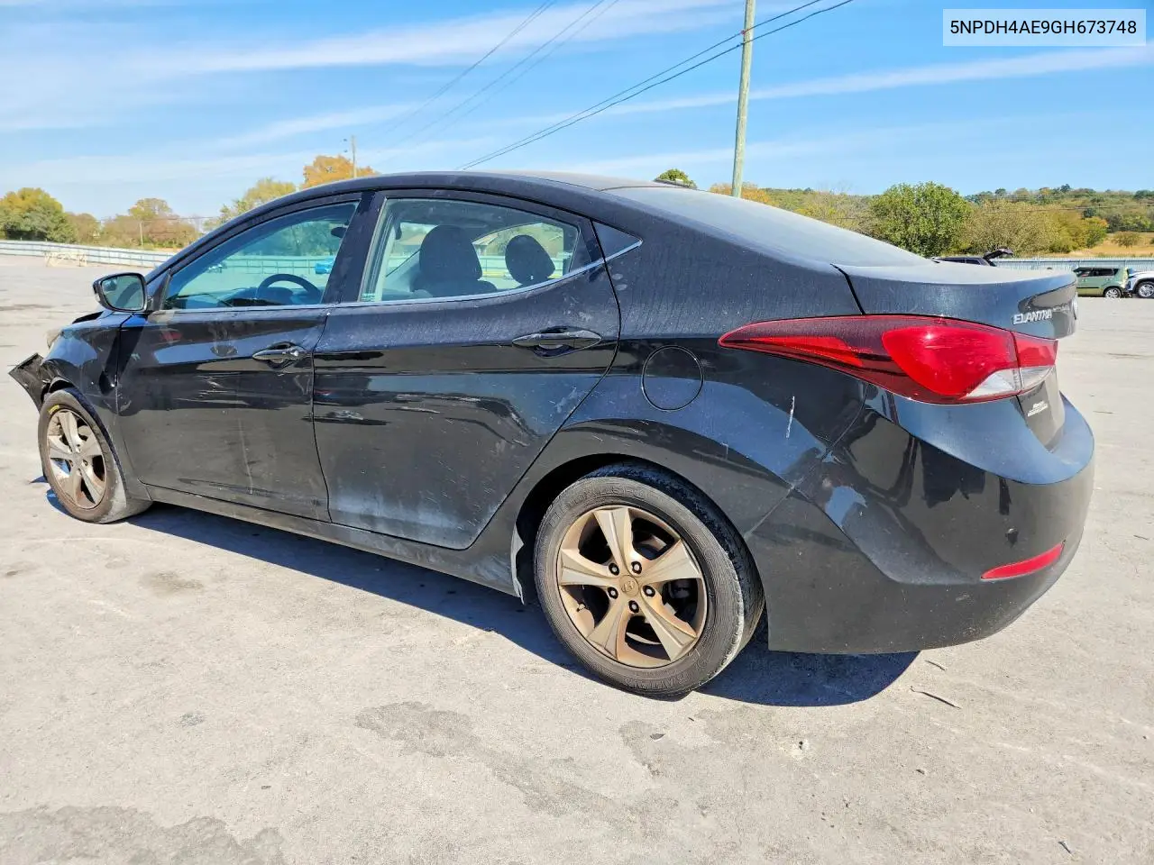 2016 HYUNDAI ELANTRA VIN 5NPDH4AE9GH673748 — фото 2