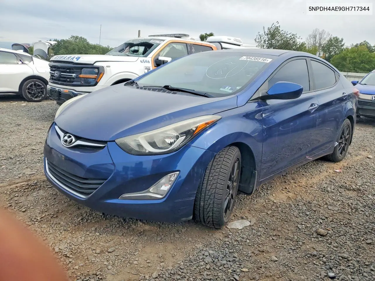 HYUNDAI ELANTRA 2016, VIN 5NPDH4AE9GH717344