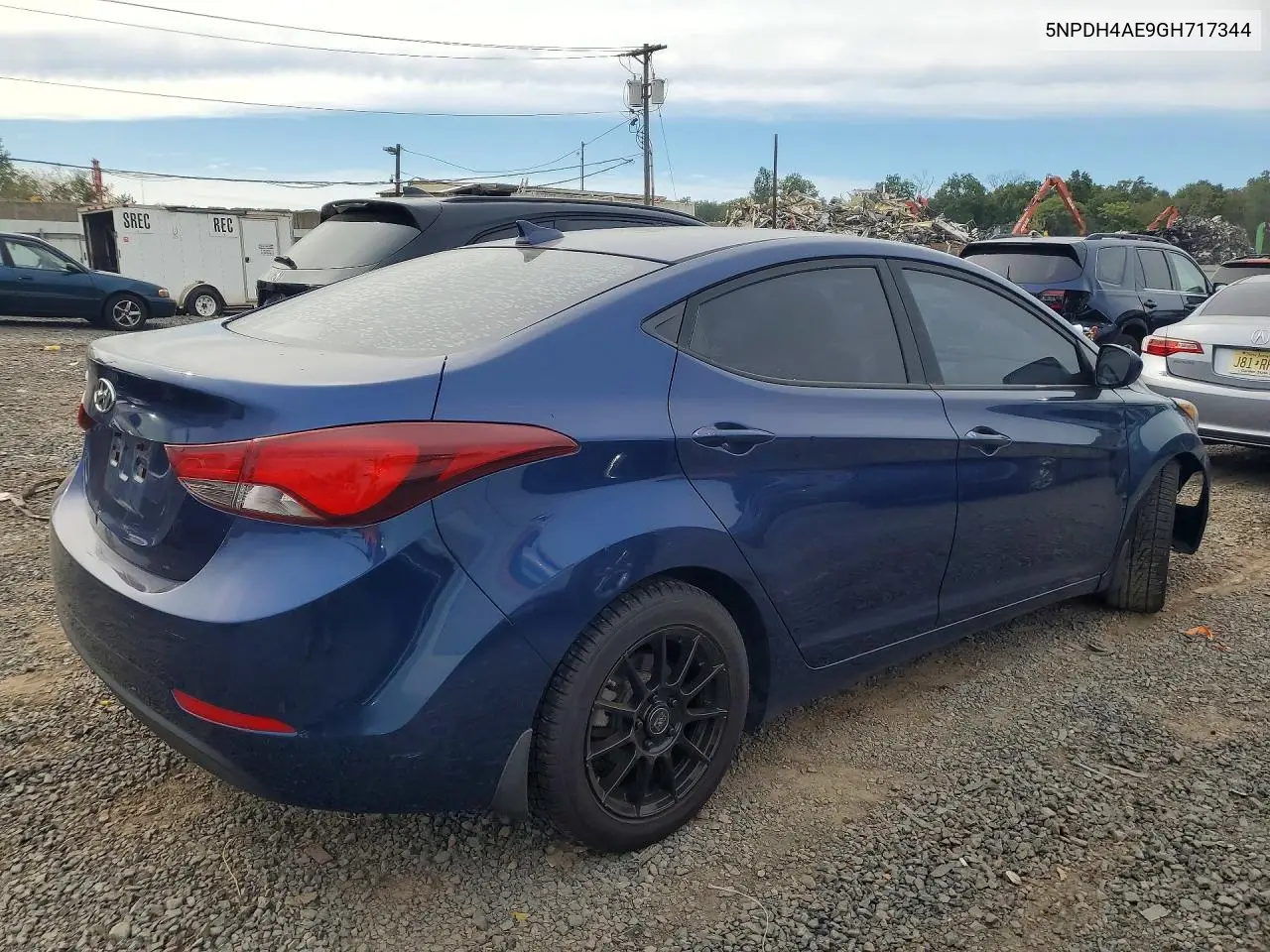 2016 HYUNDAI ELANTRA VIN 5NPDH4AE9GH717344 — фото 3