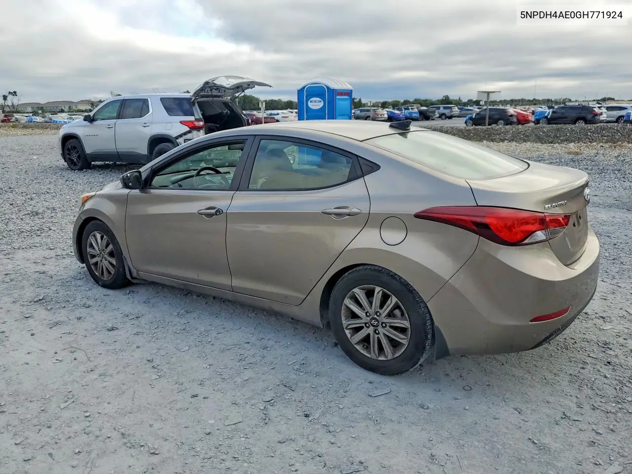 2016 HYUNDAI ELANTRA VIN 5NPDH4AE0GH771924 — фото 2