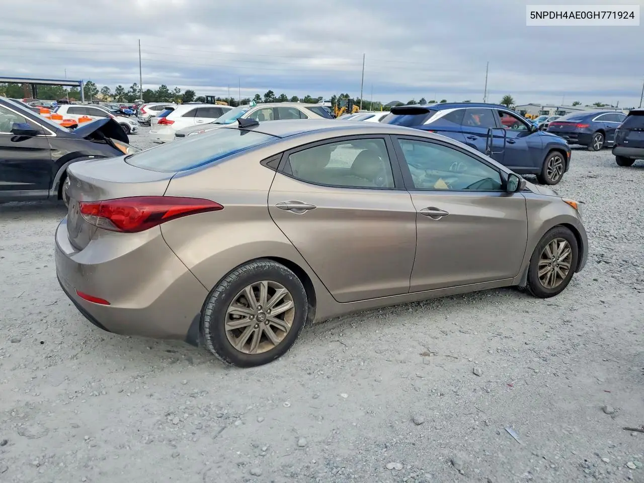 2016 HYUNDAI ELANTRA VIN 5NPDH4AE0GH771924 — фото 3