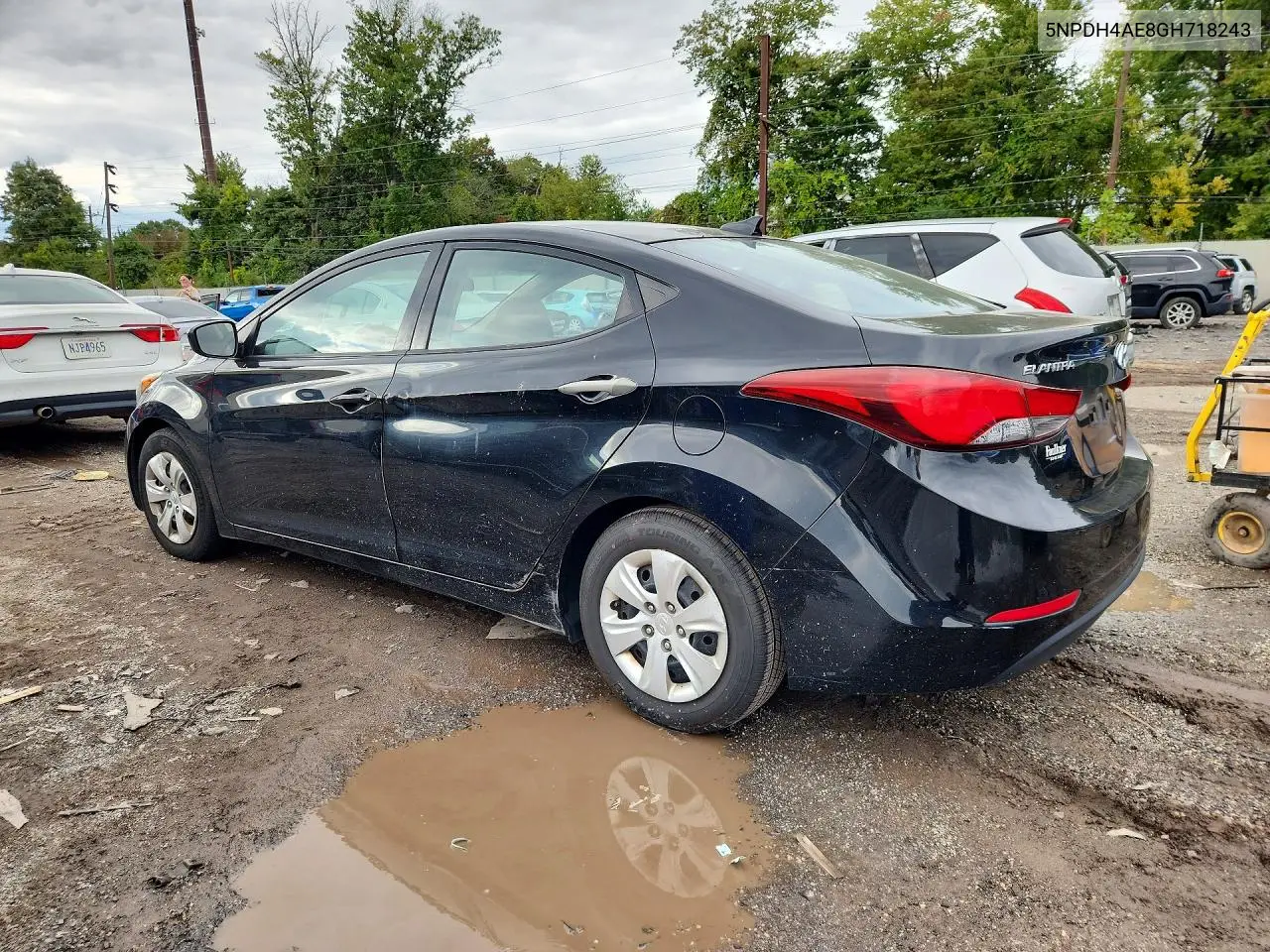 2016 HYUNDAI ELANTRA VIN 5NPDH4AE8GH718243 — фото 2