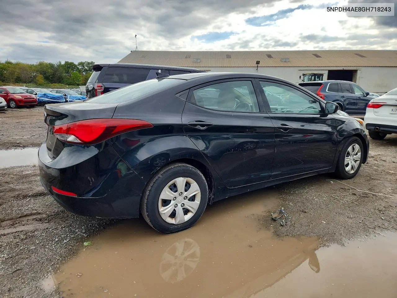 2016 HYUNDAI ELANTRA VIN 5NPDH4AE8GH718243 — фото 3