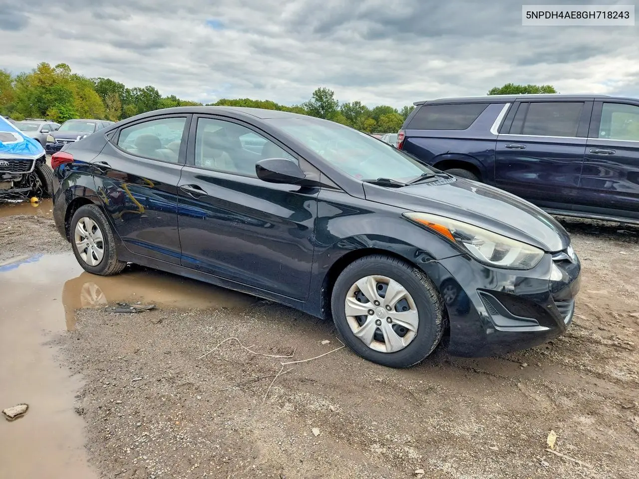 2016 HYUNDAI ELANTRA VIN 5NPDH4AE8GH718243 — фото 4