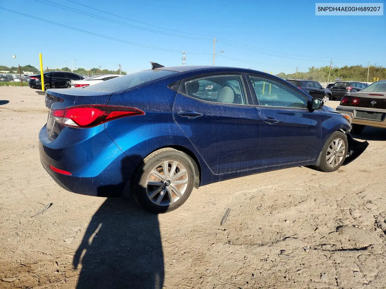 2016 HYUNDAI ELANTRA VIN 5NPDH4AE0GH689207 — фото 3