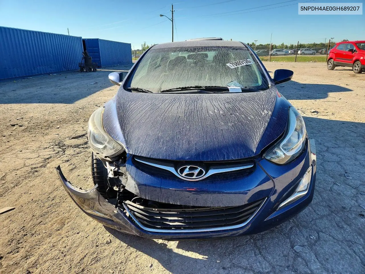 2016 HYUNDAI ELANTRA VIN 5NPDH4AE0GH689207 — фото 5