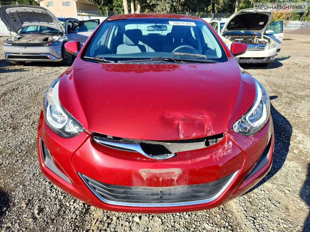 2016 HYUNDAI ELANTRA VIN 5NPDH4AE5GH759087 — фото 5