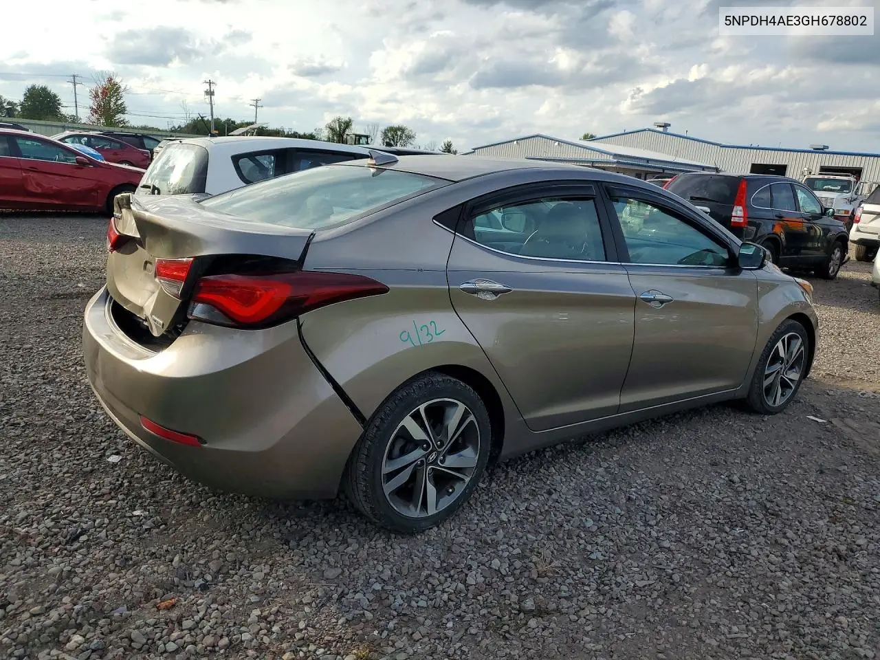 2016 HYUNDAI ELANTRA VIN 5NPDH4AE3GH678802 — фото 3