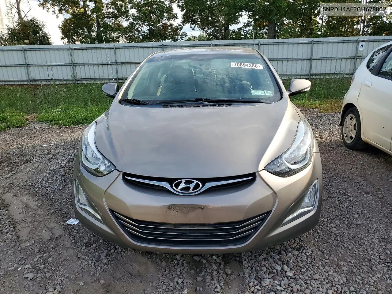 2016 HYUNDAI ELANTRA VIN 5NPDH4AE3GH678802 — фото 5