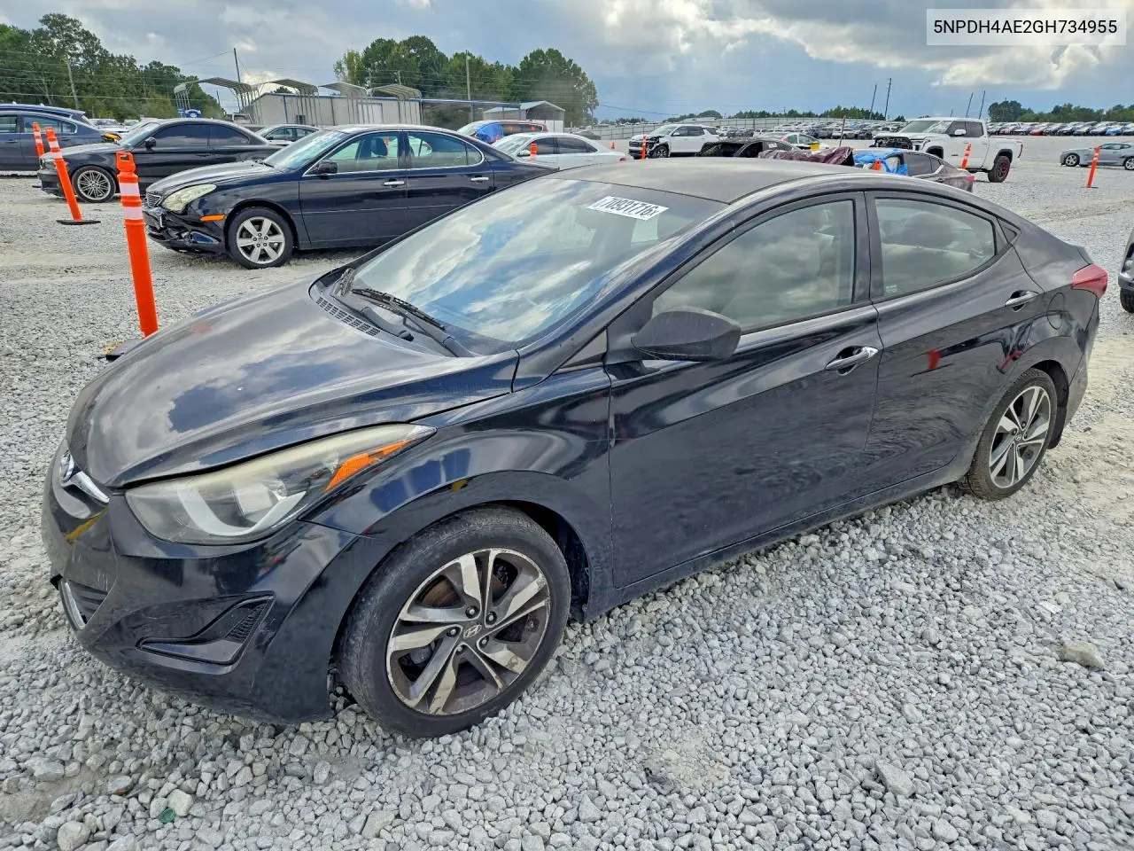 HYUNDAI ELANTRA 2016, VIN 5NPDH4AE2GH734955
