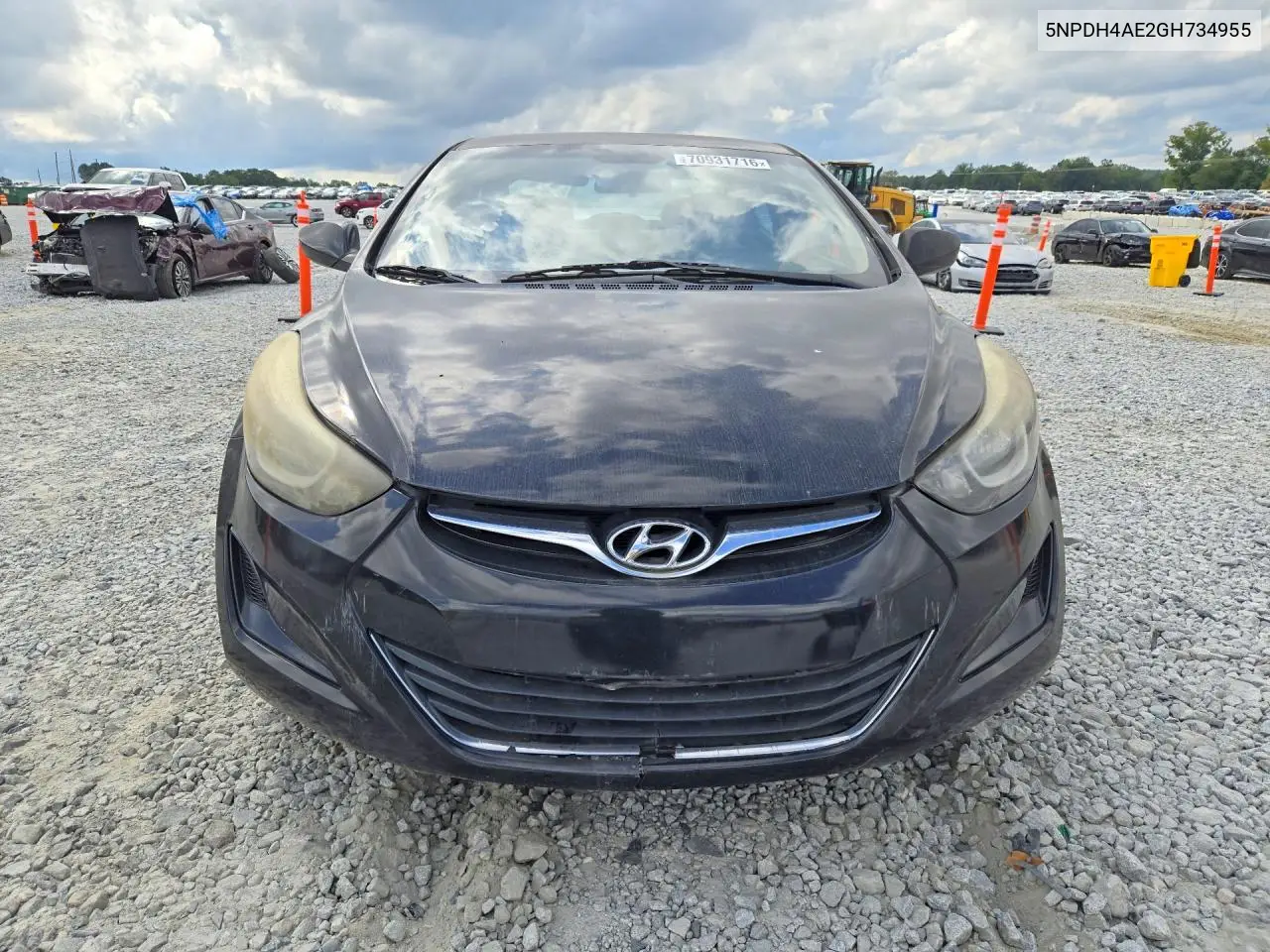 2016 HYUNDAI ELANTRA VIN 5NPDH4AE2GH734955 — фото 5