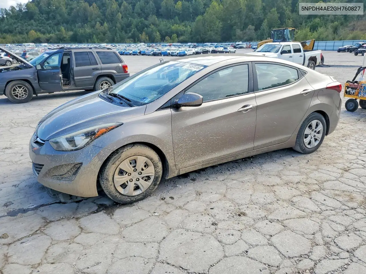 HYUNDAI ELANTRA 2016, VIN 5NPDH4AE2GH760827