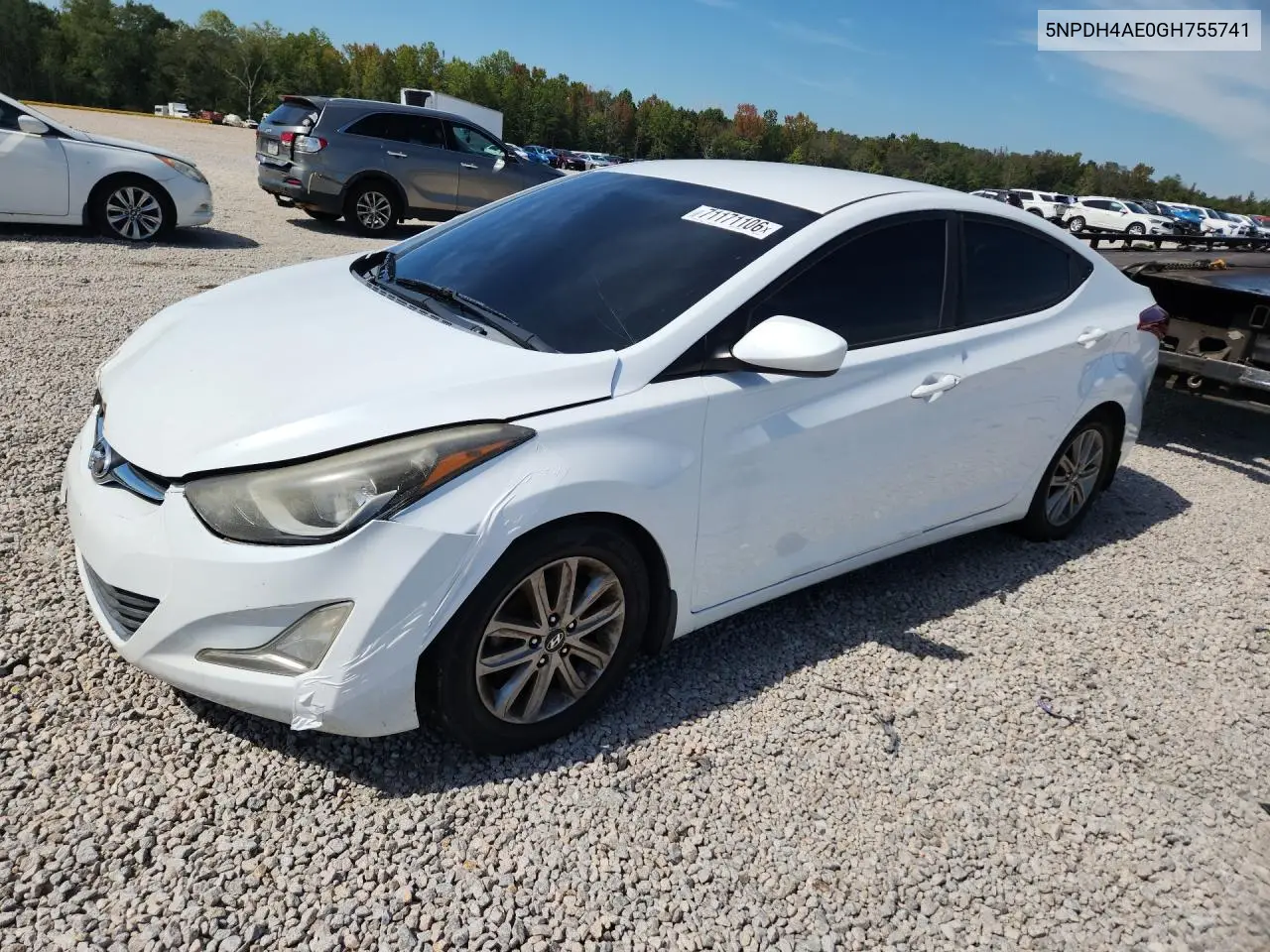 HYUNDAI ELANTRA 2016, VIN 5NPDH4AE0GH755741