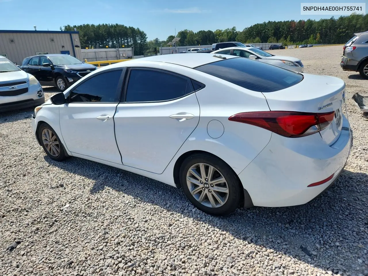2016 HYUNDAI ELANTRA VIN 5NPDH4AE0GH755741 — фото 2