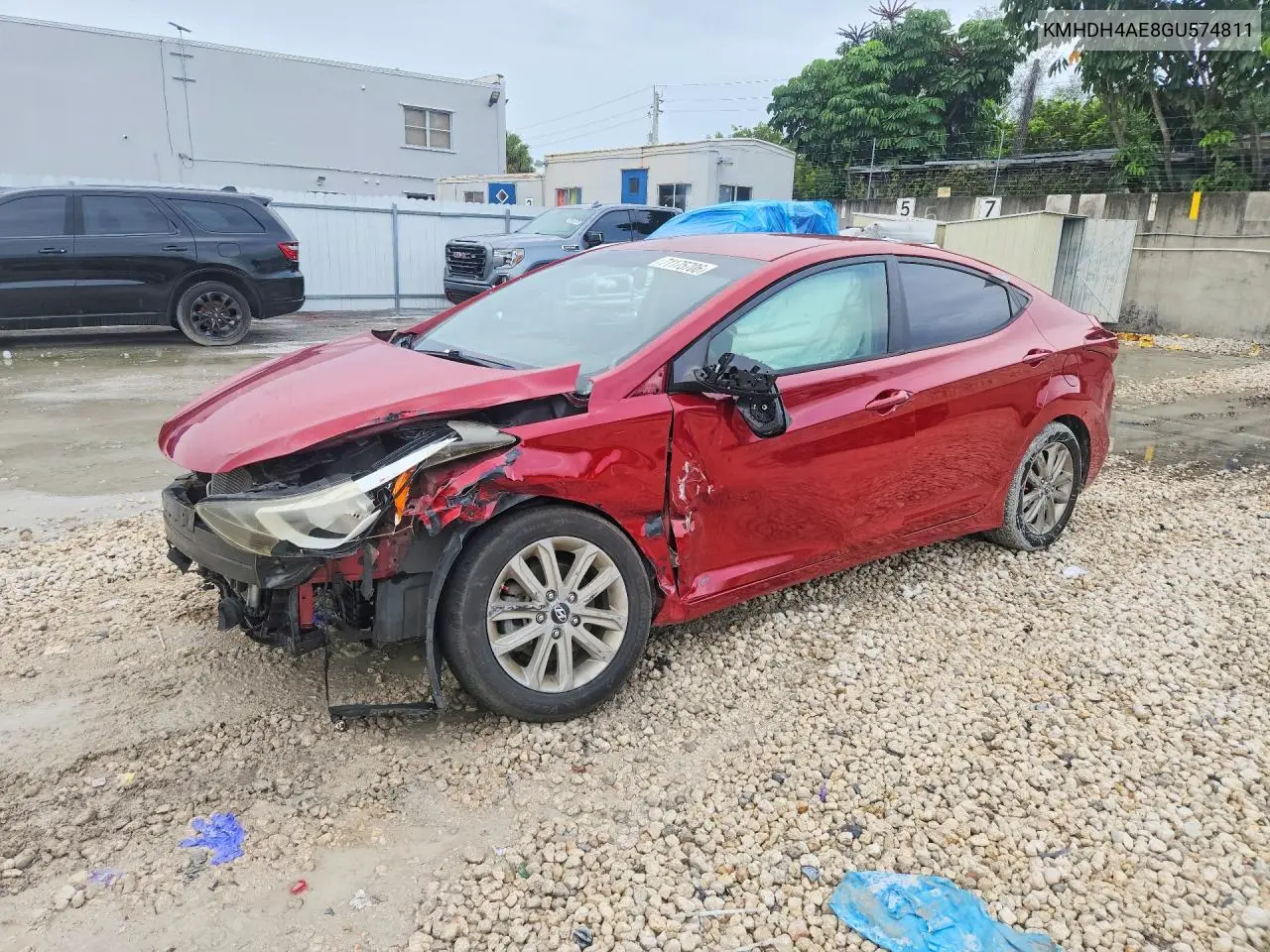 HYUNDAI ELANTRA 2016, VIN KMHDH4AE8GU574811