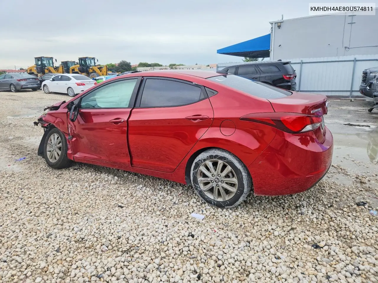 2016 HYUNDAI ELANTRA VIN KMHDH4AE8GU574811 — фото 2