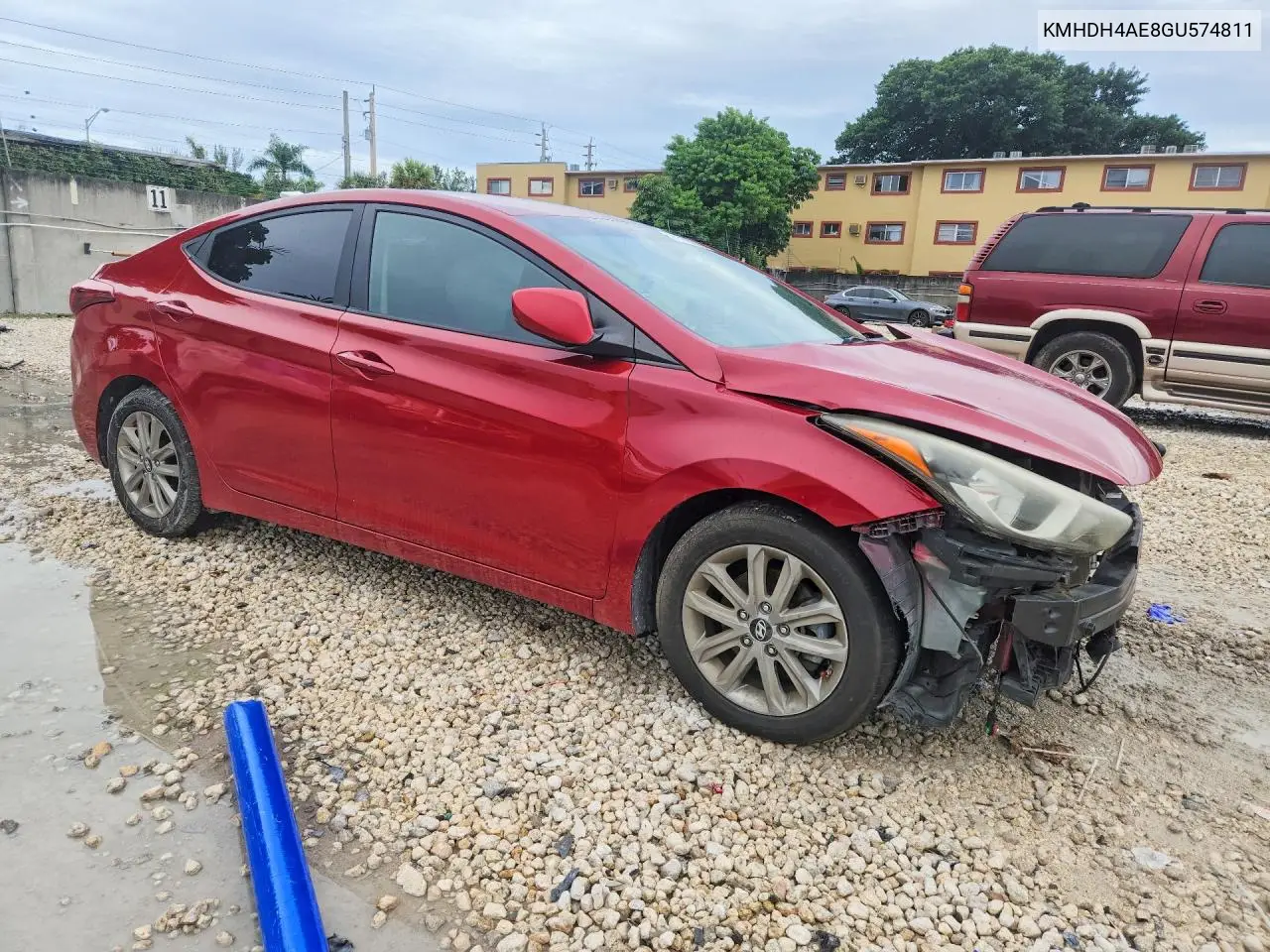 2016 HYUNDAI ELANTRA VIN KMHDH4AE8GU574811 — фото 4