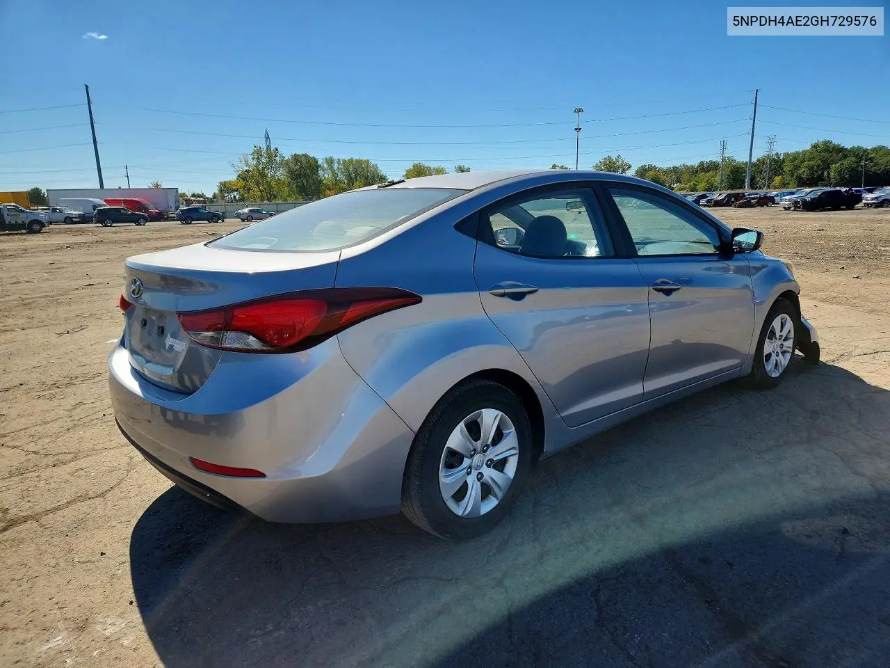 2016 HYUNDAI ELANTRA VIN 5NPDH4AE2GH729576 — фото 3