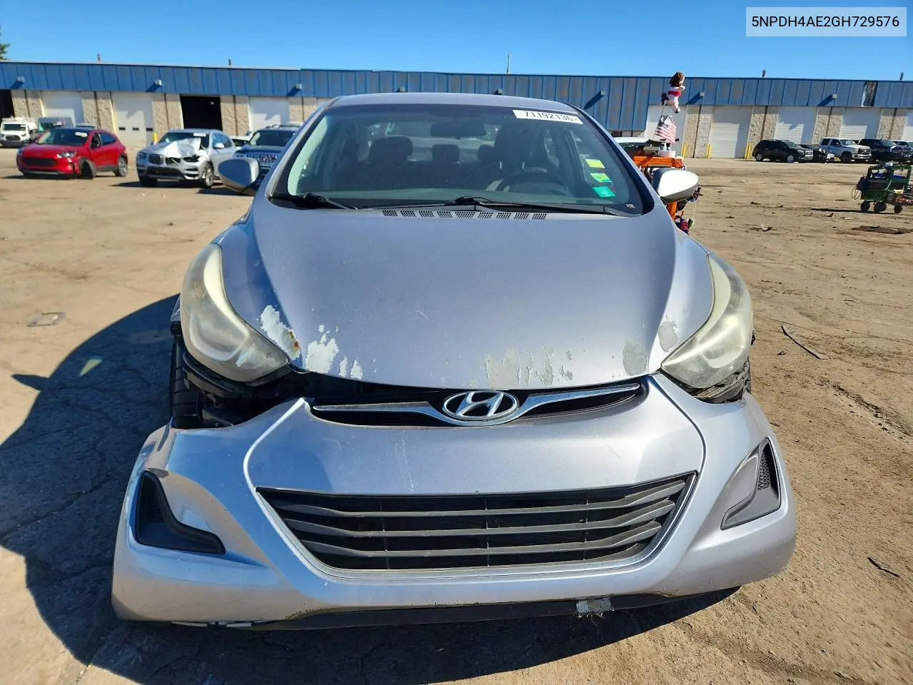 2016 HYUNDAI ELANTRA VIN 5NPDH4AE2GH729576 — фото 5