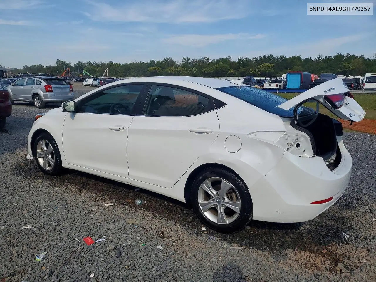 2016 HYUNDAI ELANTRA VIN 5NPDH4AE9GH779357 — фото 2