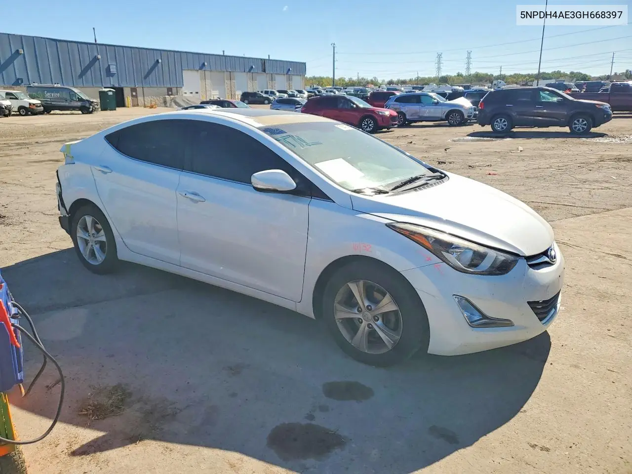 2016 HYUNDAI ELANTRA VIN 5NPDH4AE3GH668397 — фото 4