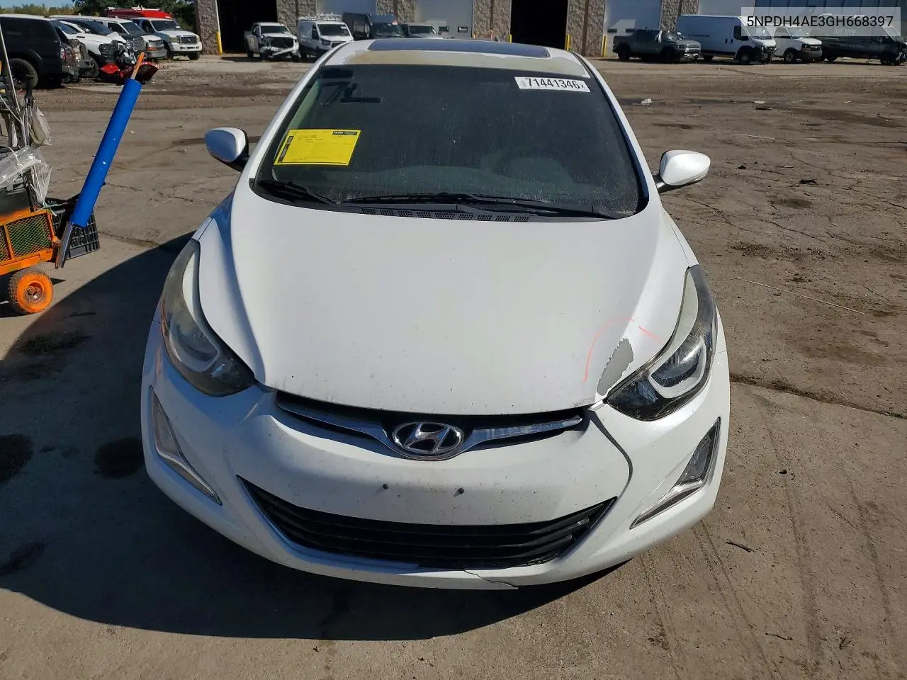 2016 HYUNDAI ELANTRA VIN 5NPDH4AE3GH668397 — фото 5