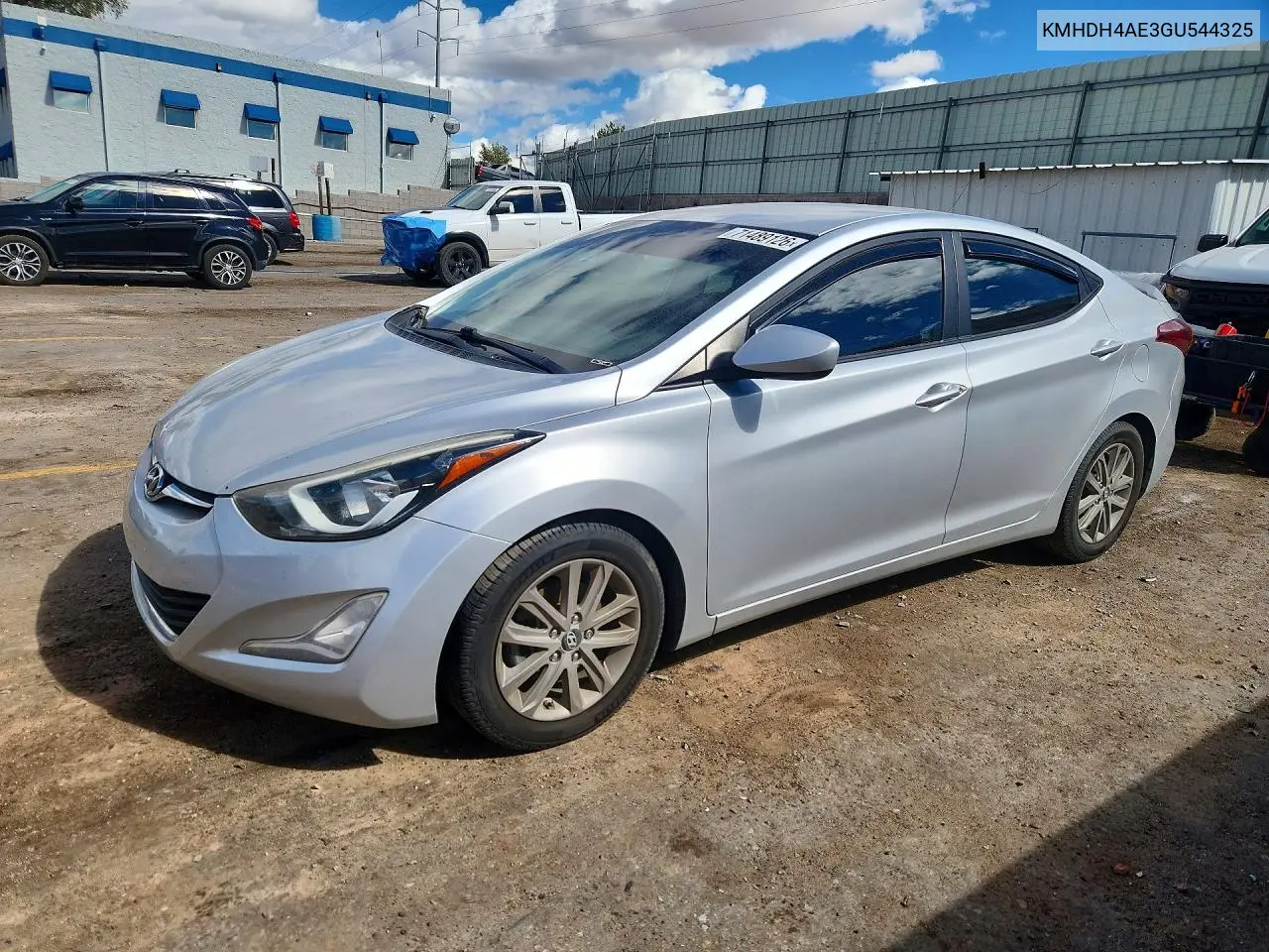 HYUNDAI ELANTRA 2016, VIN KMHDH4AE3GU544325