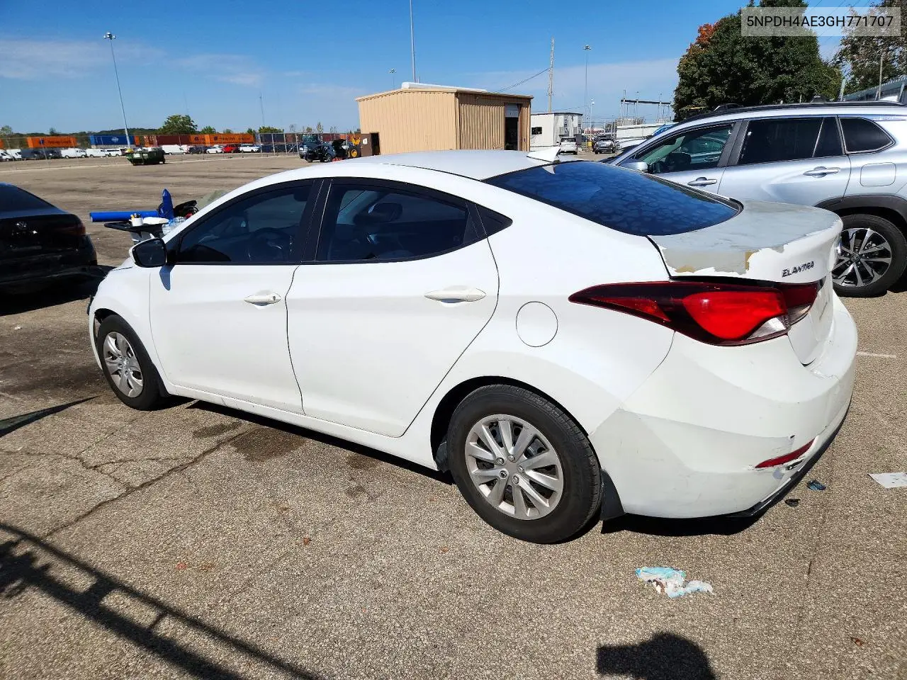 2016 HYUNDAI ELANTRA VIN 5NPDH4AE3GH771707 — фото 2