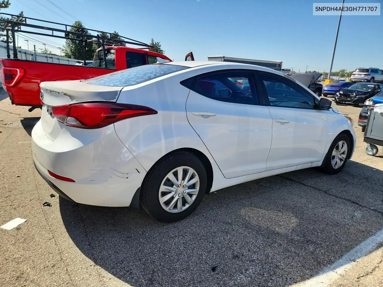 2016 HYUNDAI ELANTRA VIN 5NPDH4AE3GH771707 — фото 3