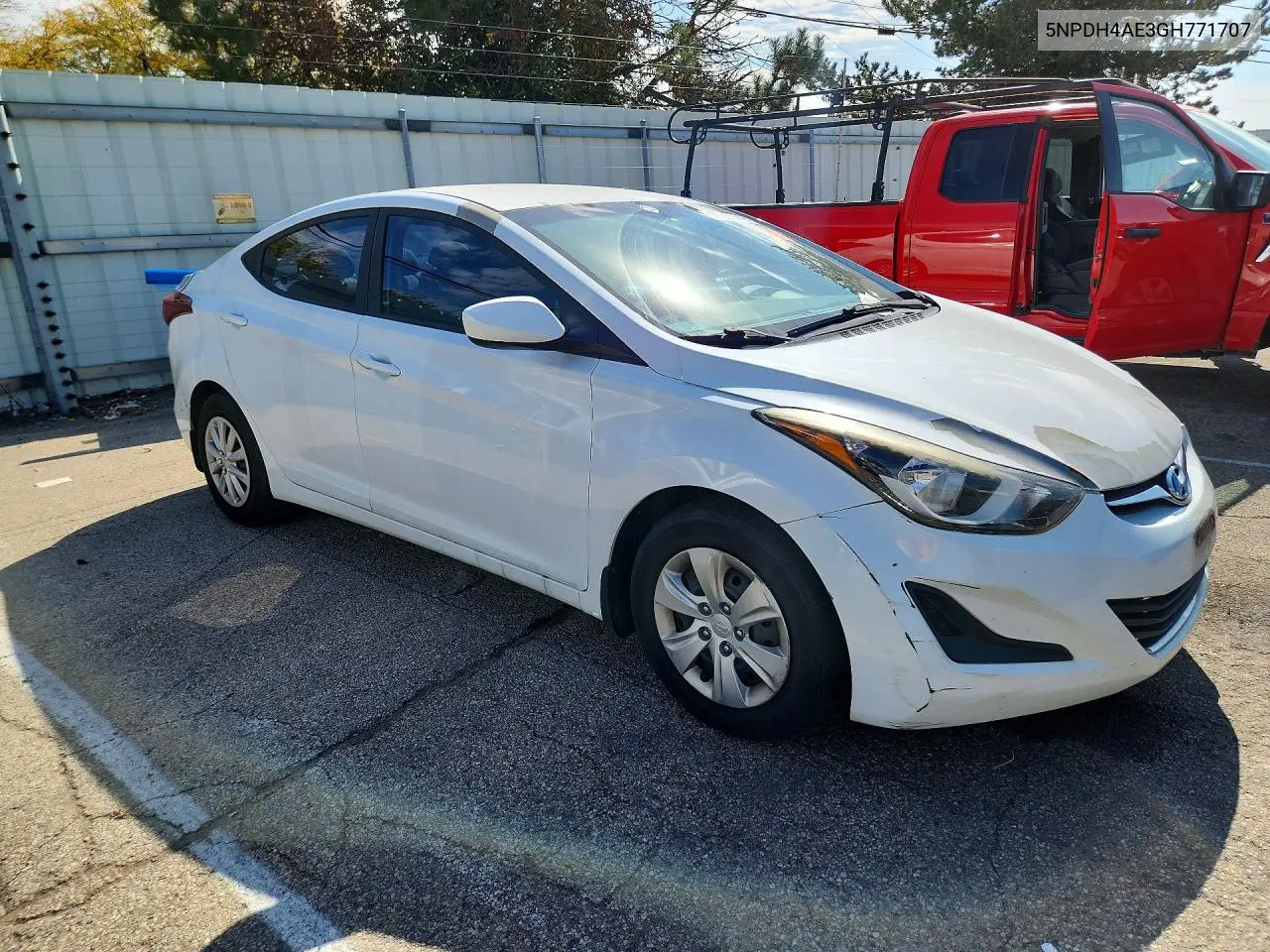 2016 HYUNDAI ELANTRA VIN 5NPDH4AE3GH771707 — фото 4