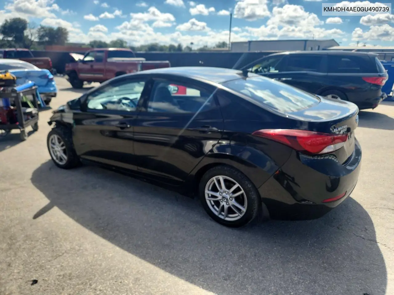 2016 HYUNDAI ELANTRA VIN KMHDH4AE0GU490739 — фото 2