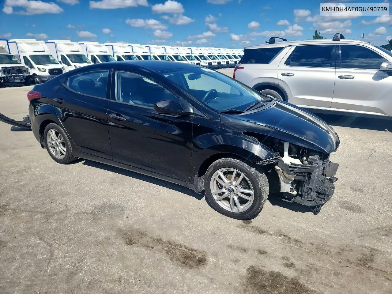 2016 HYUNDAI ELANTRA VIN KMHDH4AE0GU490739 — фото 4
