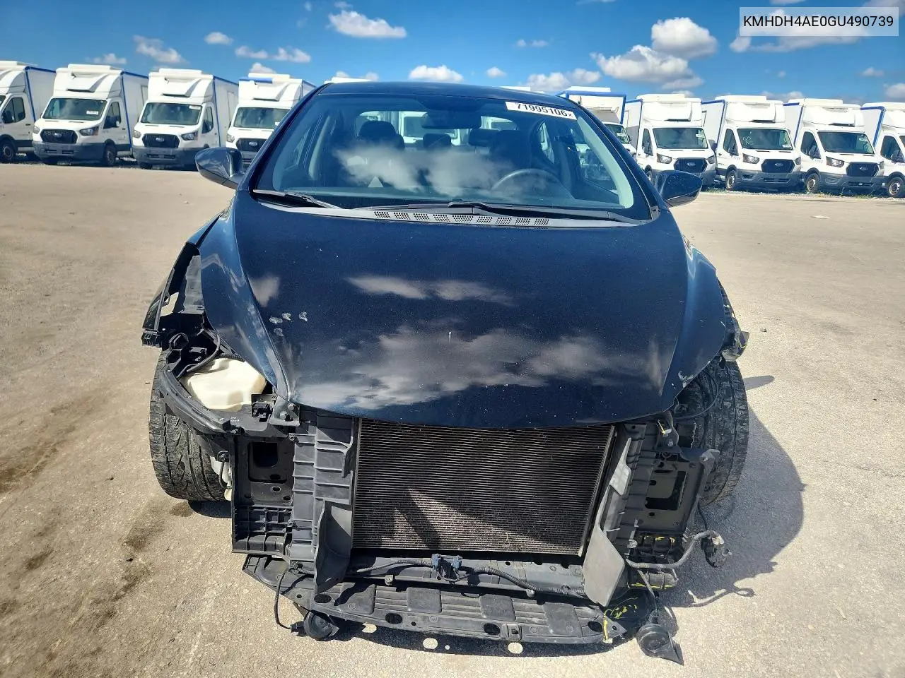 2016 HYUNDAI ELANTRA VIN KMHDH4AE0GU490739 — фото 5