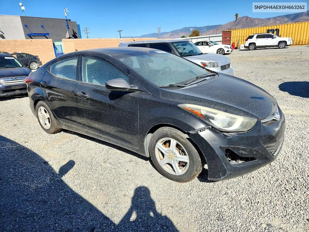 2016 HYUNDAI ELANTRA VIN 5NPDH4AEXGH663262 — фото 4