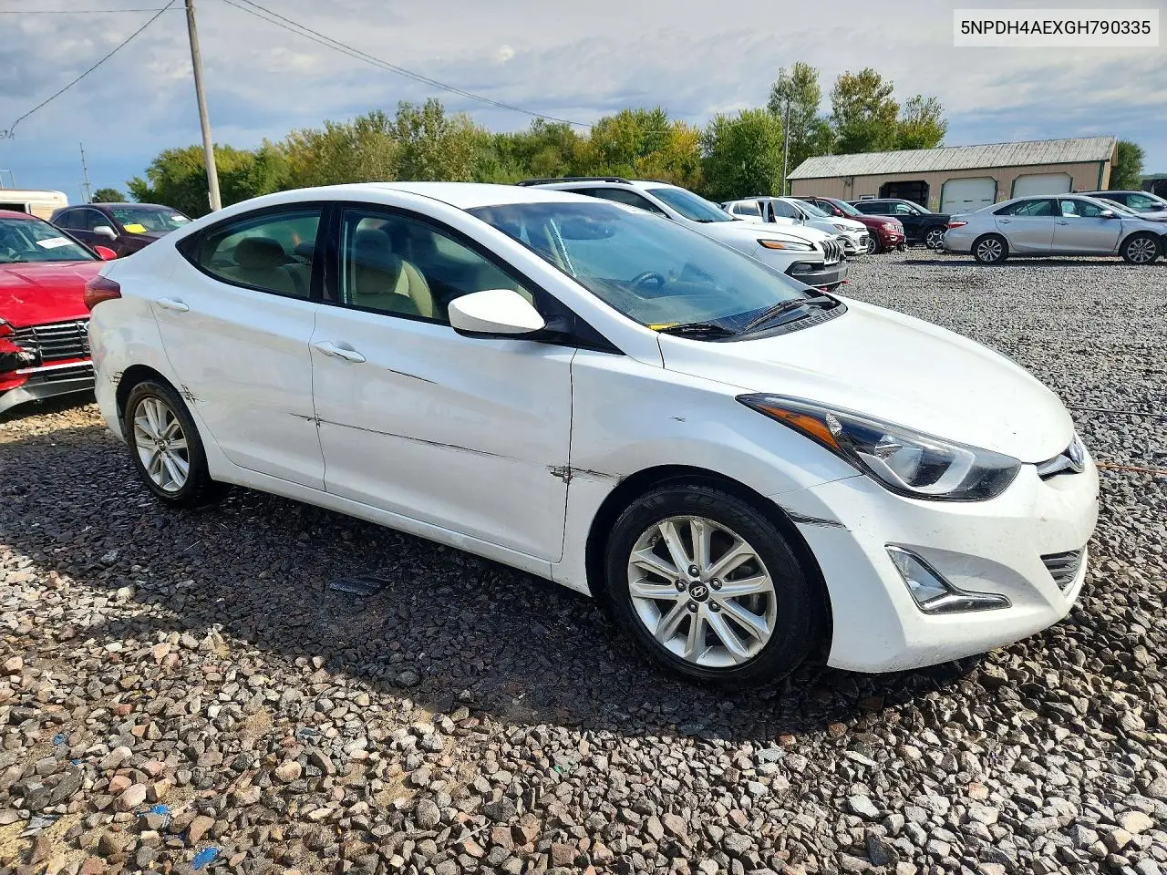 2016 HYUNDAI ELANTRA VIN 5NPDH4AEXGH790335 — фото 4