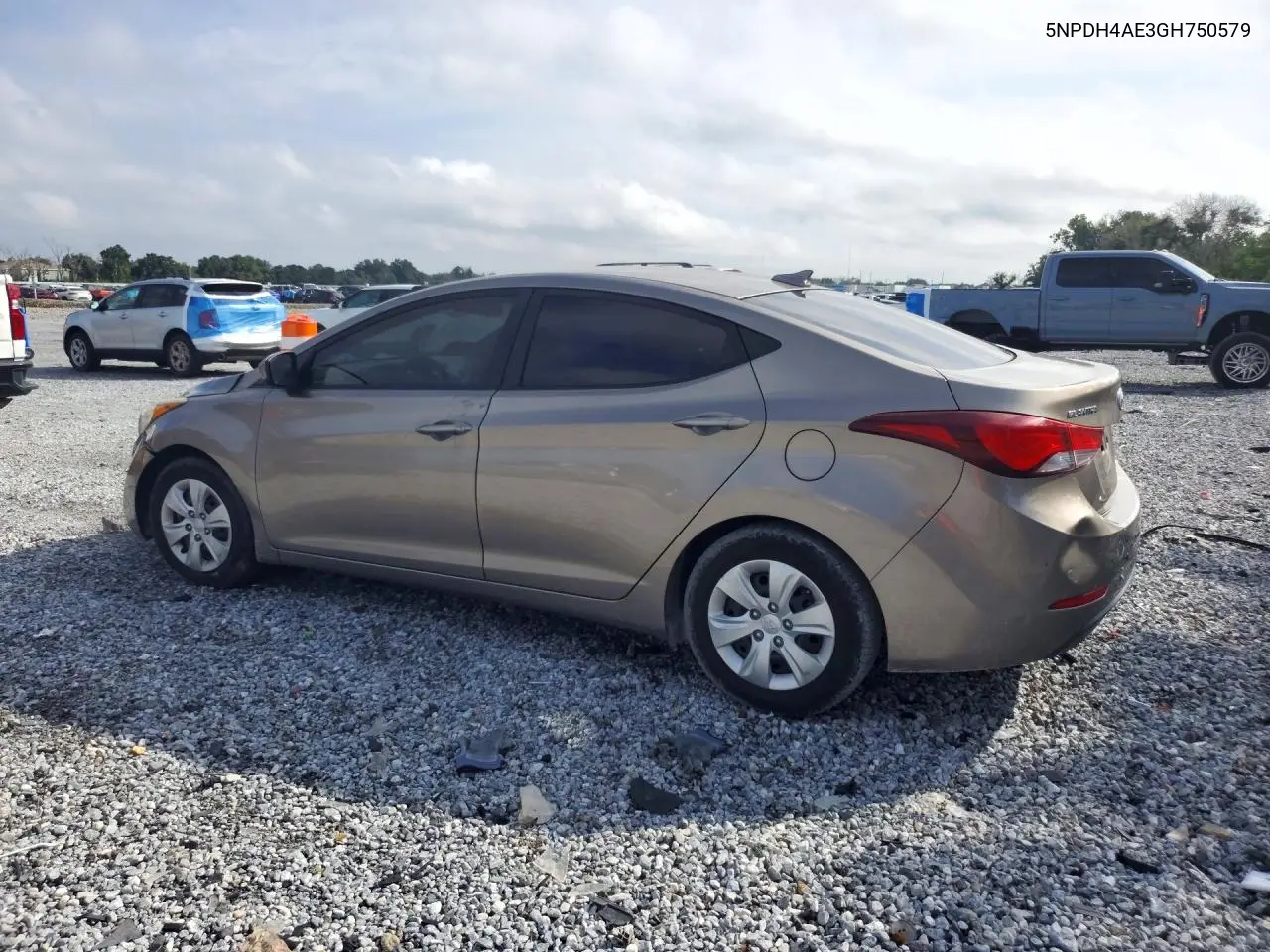 2016 HYUNDAI ELANTRA VIN 5NPDH4AE3GH750579 — фото 2